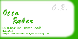 otto raber business card